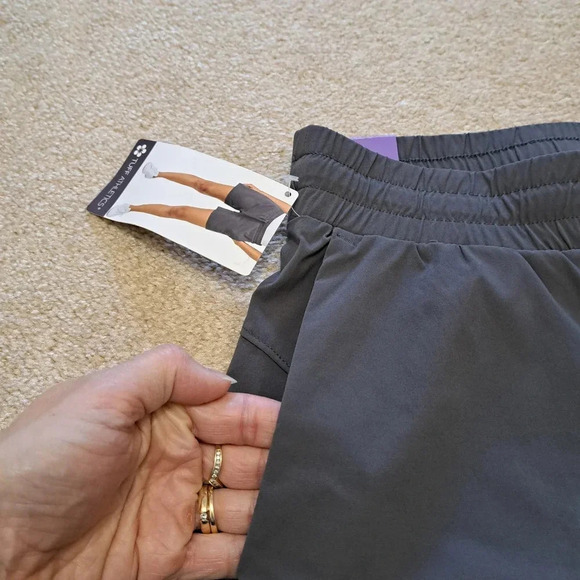 ❤️ NWT Tuff Athletics Grey Active Shorts XS Lightweight Womens Bottoms - Picture 10 of 14